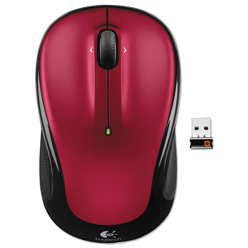 Image of M325 Wireless Mouse, 2.4 GHz Frequency/30 ft Wireless Range, Left/Right Hand Use, Red