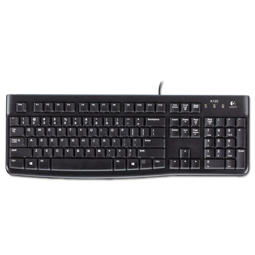 Image of K120 Ergonomic Desktop Wired Keyboard, USB, Black
