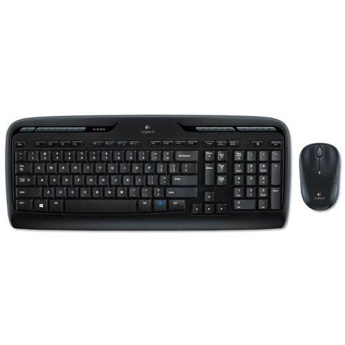 Image of Logitech® Mk320 Wireless Keyboard + Mouse Combo, 2.4 Ghz Frequency/30 Ft Wireless Range, Black