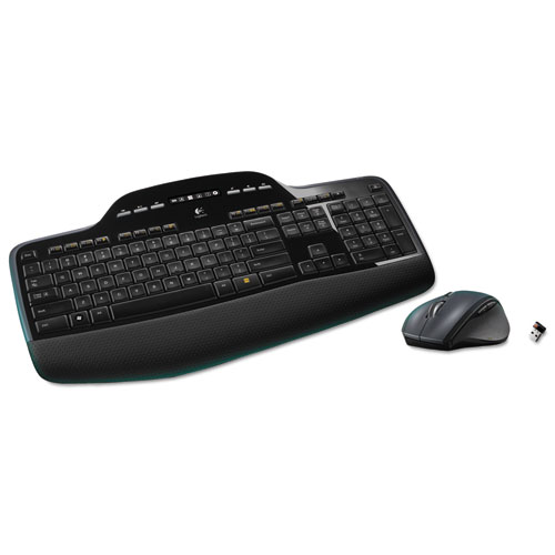 Logitech® MK710 Wireless Desktop Set, Keyboard/Mouse, USB, Black
