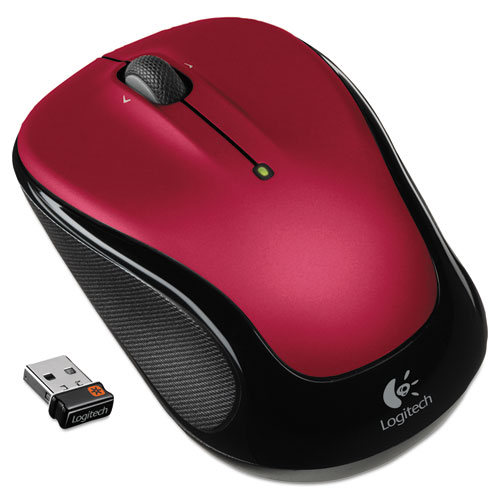 Logitech® M325 Wireless Mouse, 2.4 GHz Frequency/30 ft Wireless Range,  Left/Right Hand Use, Red