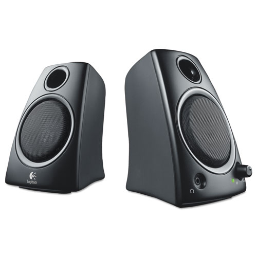 Z130 Compact 2.0 Stereo Speakers, 3.5mm Jack, Black