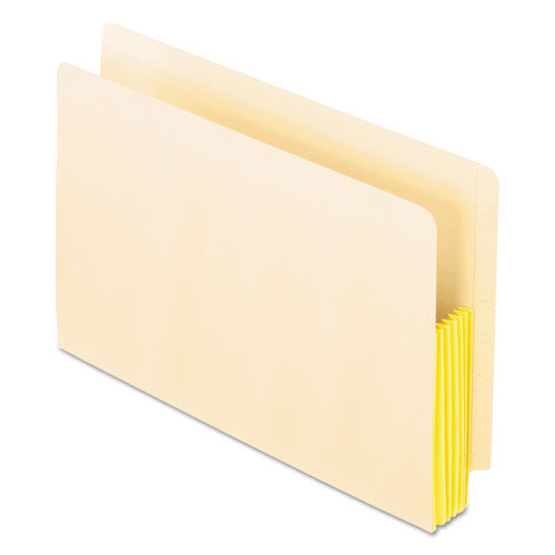 Pendaflex® Manila Drop Front Shelf File Pockets With Rip-Proof-Tape Gusset Top, 5.25" Expansion, Legal Size, Manila, 10/Box