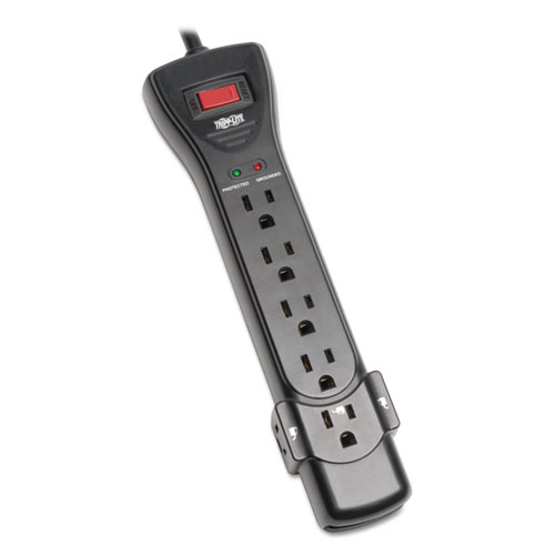 Protect It! Surge Protector, 7 Outlets, 7 ft. Cord, 2160 Joules, Black