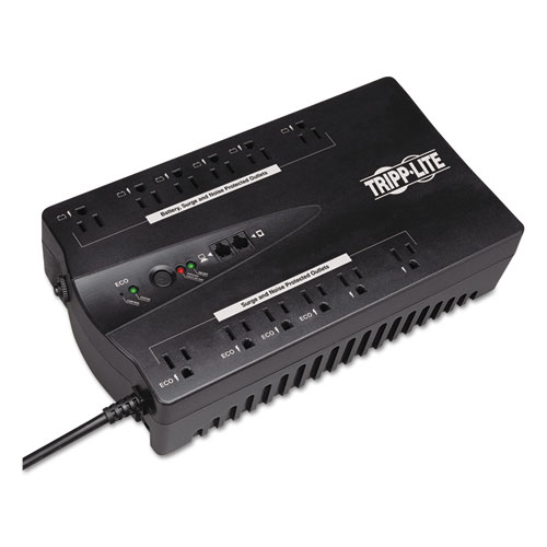 ECO Series Energy-Saving Standby UPS with USB, 12 Outlets, 750 VA, 420 J | by Plexsupply