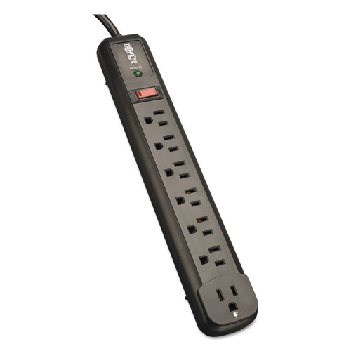 Protect It! Surge Protector, 7 Outlets, 4 ft. Cord, 1080 Joules, Black