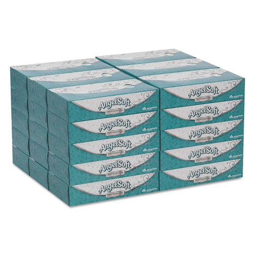 Premium Facial Tissues in Flat Box, 2-Ply, White, 100 Sheets, 30 Boxes/Carton