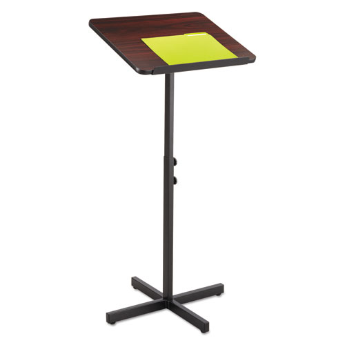 Image of Safco® Adjustable Speaker Stand, 21 X 21 X 29.5 To 46, Mahogany/Black
