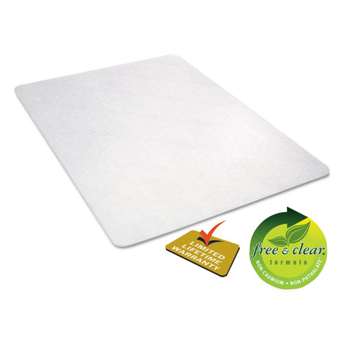 EconoMat All Day Use Chair Mat for Hard Floors, Rolled Packed, 45 x 53, Clear