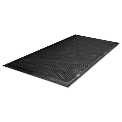Image of Guardian Clean Step Outdoor Rubber Scraper Mat, Polypropylene, 48 X 72, Black