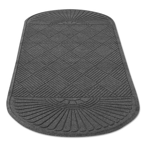 EcoGuard Diamond Floor Mat, Double Fan, 36 x 96, Charcoal