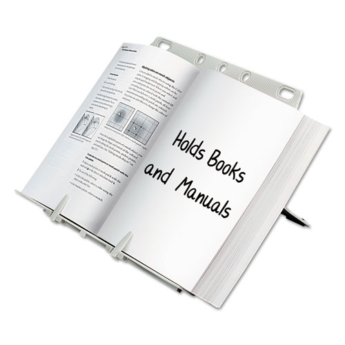BookLift Copyholder, Plastic, One Book/Pad, Platinum | by Plexsupply