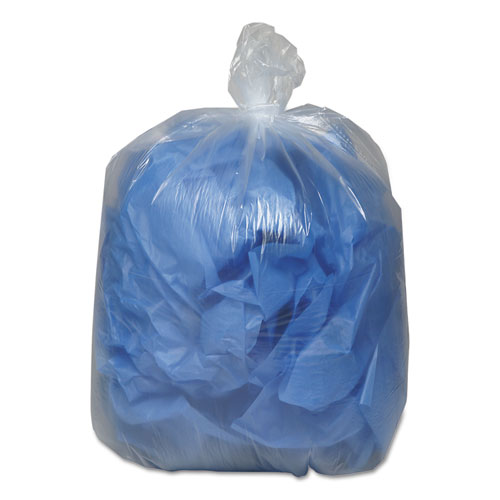 Linear Low-Density Can Liners, 30 gal, 0.71 mil, 30" x 36", Clear, 25 Bags/Roll, 10 Rolls/Carton