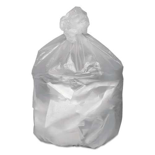 Waste Can Liners, 16 gal, 6 mic, 24" x 31", Natural, 50 Bags/Roll, 20 Rolls/Carton