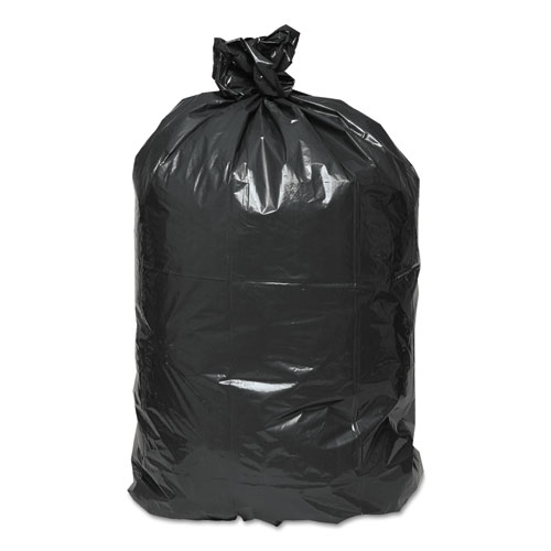 Linear Low-Density Can Liners, 33 gal, 0.63 mil, 33" x 39", Black, 25 Bags/Roll, 10 Rolls/Carton
