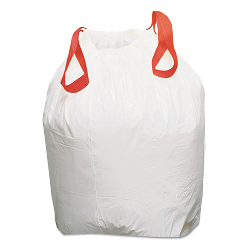 Image of Heavy-Duty Trash Bags, 13 gal, 0.9 mil, 24.5" x 27.38", White, 50 Bags/Roll, 4 Rolls/Box