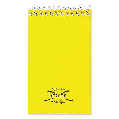 Image of Paper Blanc Xtreme White Wirebound Memo Pads, Narrow Rule, Randomly Assorted Cover Colors, 60 White 3 x 5 Sheets
