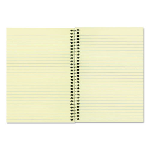 Image of Single-Subject Wirebound Notebooks, 1 Subject, Narrow Rule, Brown Cover, 7.75 x 5, 80 Eye-Ease Green Sheets