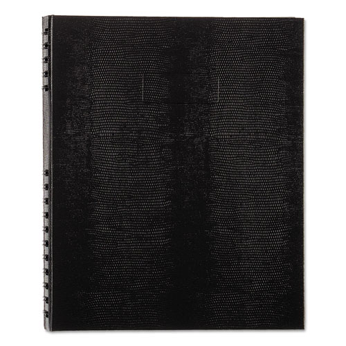 NotePro Notebook, 1 Subject, Medium/College Rule, Black Cover, 11 x 8.5, 75 Sheets