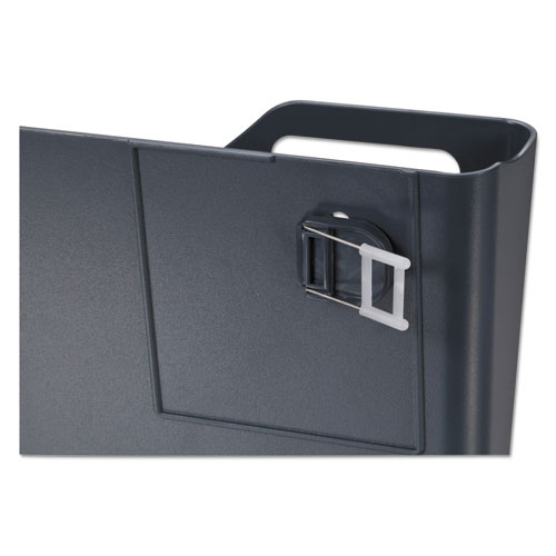 Image of Officemate Verticalmate Cubicle Wall File Pocket, Plastic, Letter Size, 11.5" X 2" X 9", Slate Gray