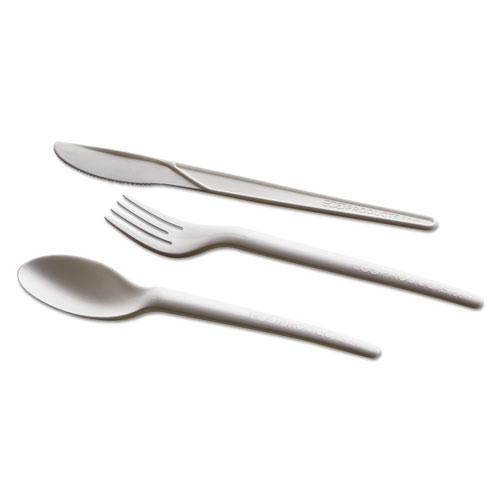 Image of Wna Ecosense Renewable Plant Starch Cutlery, Fork, 7", 50/Pack
