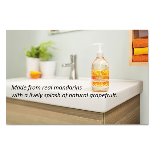 Image of Natural Hand Wash, Mandarin Orange and Grapefruit, 12 oz Pump Bottle, 8/Carton