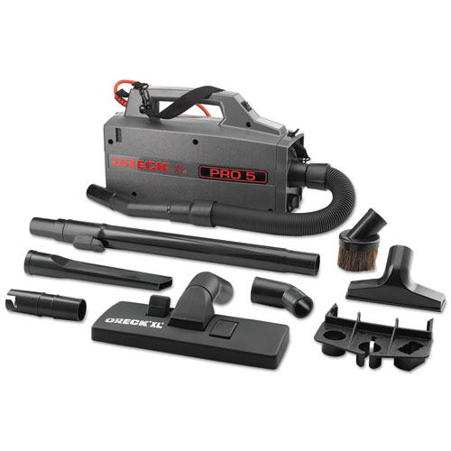 Oreck Commercial Commercial XL Pro 5 Canister Vacuum, 120 V, Gray, 5 1/4 x 8 x 13 1/2