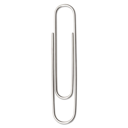 Paper Clips, Jumbo, Smooth, Silver, 100 Clips/Box, 10 Boxes/Pack
