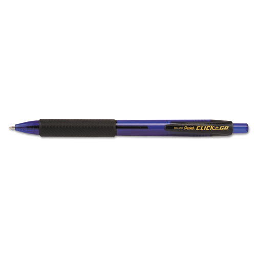 Pentel® Click-N-Go Retractable Ballpoint Pen, Black Ink, 1mm, Dozen