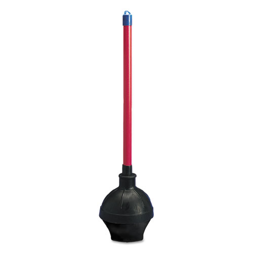 Boardwalk® Toilet Plunger, 18" Plastic Handle, 5.63" dia, Red/Black