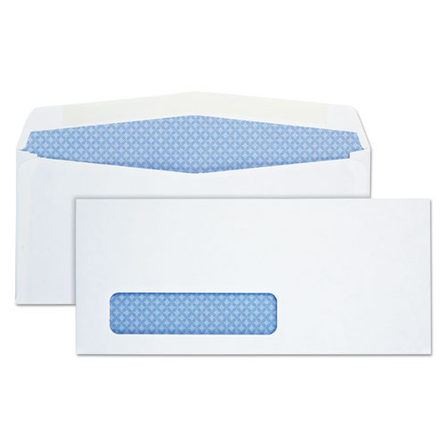 Image of Quality Park™ Security Tint Window Envelope, #10, Commercial Flap, Gummed Closure, 4.13 X 9.5, White, 500/Box