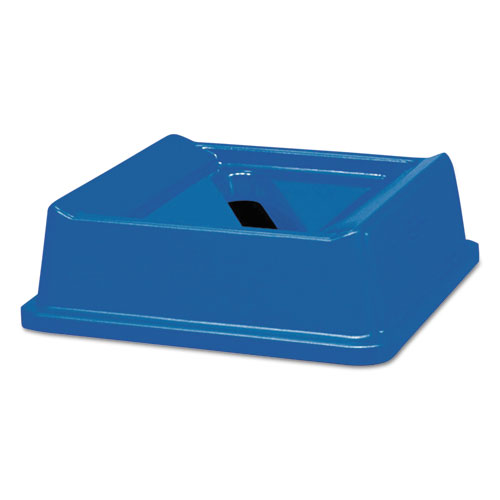 UNTOUCHABLE SLOTTED RECYCLING TOP, SQUARE, 20.13W X 20.13D X 6.25H, BLUE