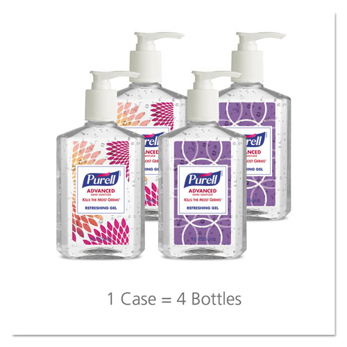 PURELL® Advanced Instant Hand Sanitizer Gel, Lemon Scent, 8 oz Bottle, 24/Carton