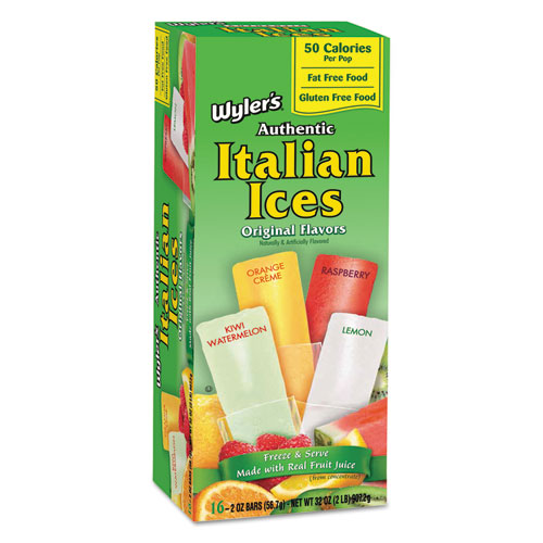 Wyler's® Italian Ices Italian Ices Freezer Bars, Assorted Fruit Flavors