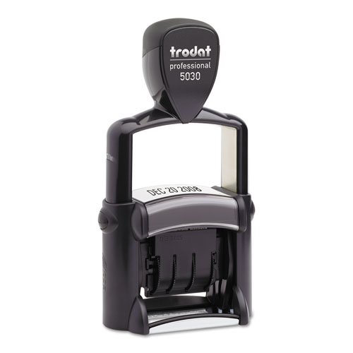 Trodat® Trodat Professional Stamp, Dater, Self-Inking, 1 5/8 x 3/8, Black