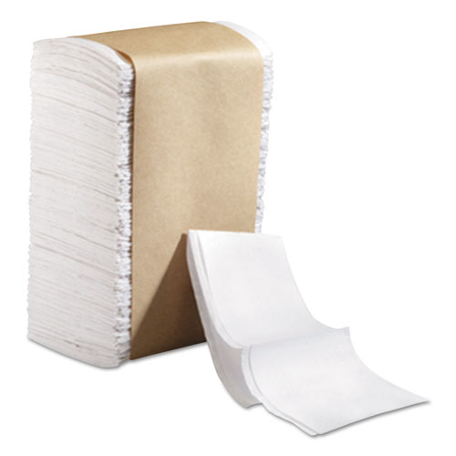 100% Recycled Dispenser Lunch Napkins,tall Fold, 6 1/2x13 1/4,white,250/pk,40/ct