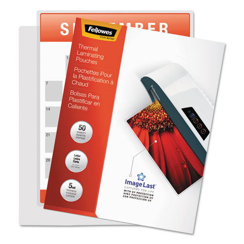 ImageLast Laminating Pouches with UV Protection, 5 mil, 9" x 11.5", Clear, 100/Pack