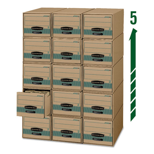 STOR/DRAWER STEEL PLUS Extra Space-Savings Storage Drawers, Legal Files, 16.75" x 25.5" x 11.5", Kraft/Green, 6/Carton