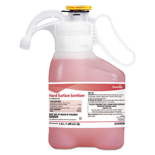 Diversey™ Hard Surface Sanitizer, Red, 1.4 L Bottle, 2/Carton