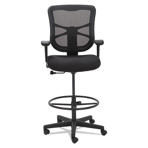 Image of Alera Elusion Series Mesh Stool, Supports Up to 275 lb, 22.6" to 31.6" Seat Height, Black
