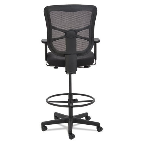 Image of Alera Elusion Series Mesh Stool, Supports Up to 275 lb, 22.6" to 31.6" Seat Height, Black