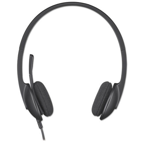 Image of H340 Binaural Over The Head Corded Headset, Black