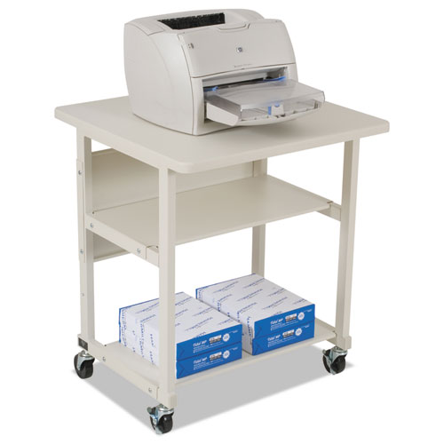 BALT® Heavy-Duty Mobile Laser Printer Stand, Three-Shelf, 27w x 25d x 27-1/2h, Gray