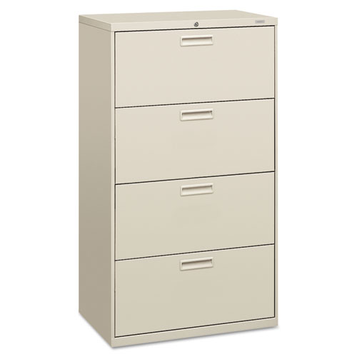 500 SERIES FOUR-DRAWER LATERAL FILE, 30W X 18D X 52.5H, LIGHT GRAY