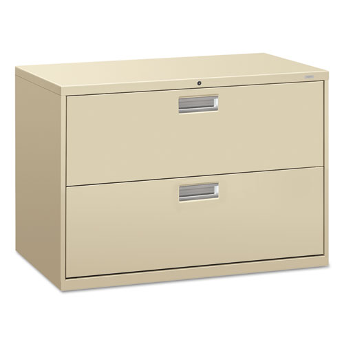 600 SERIES TWO-DRAWER LATERAL FILE, 42W X 18D X 28H, PUTTY
