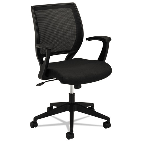 HVL521 Mesh Mid-Back Task Chair, Supports Up to 250 lb, 17.5" to 22" Seat Height, Black