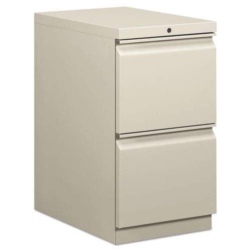 Brigade Mobile Pedestal, Left or Right, 2 Letter-Size File Drawers, Light Gray, 15" x 22.88" x 28"