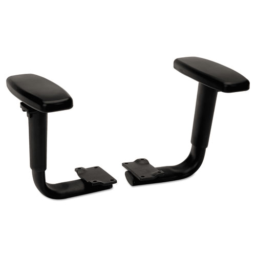 HON® Optional Height-Adjustable T-Arms for Volt Series Chairs for HON Volt Series Task Chairs, Black, 2/Set