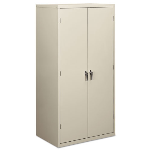 Assembled Storage Cabinet, 36w x 24 1/4d x 71 3/4h, Light Gray | by Plexsupply