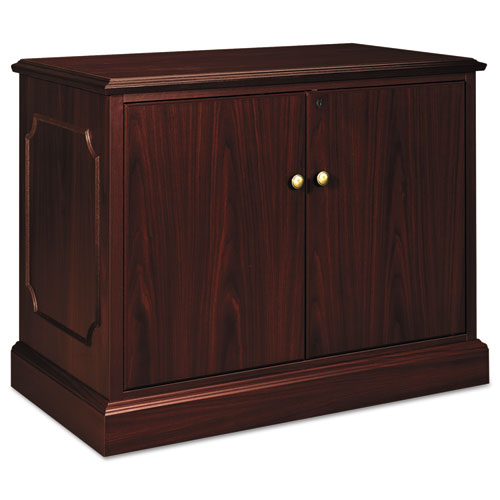 HON® 94000 Series Storage Cabinet, 37.5w x 20.5d x 29.5h, Mahogany